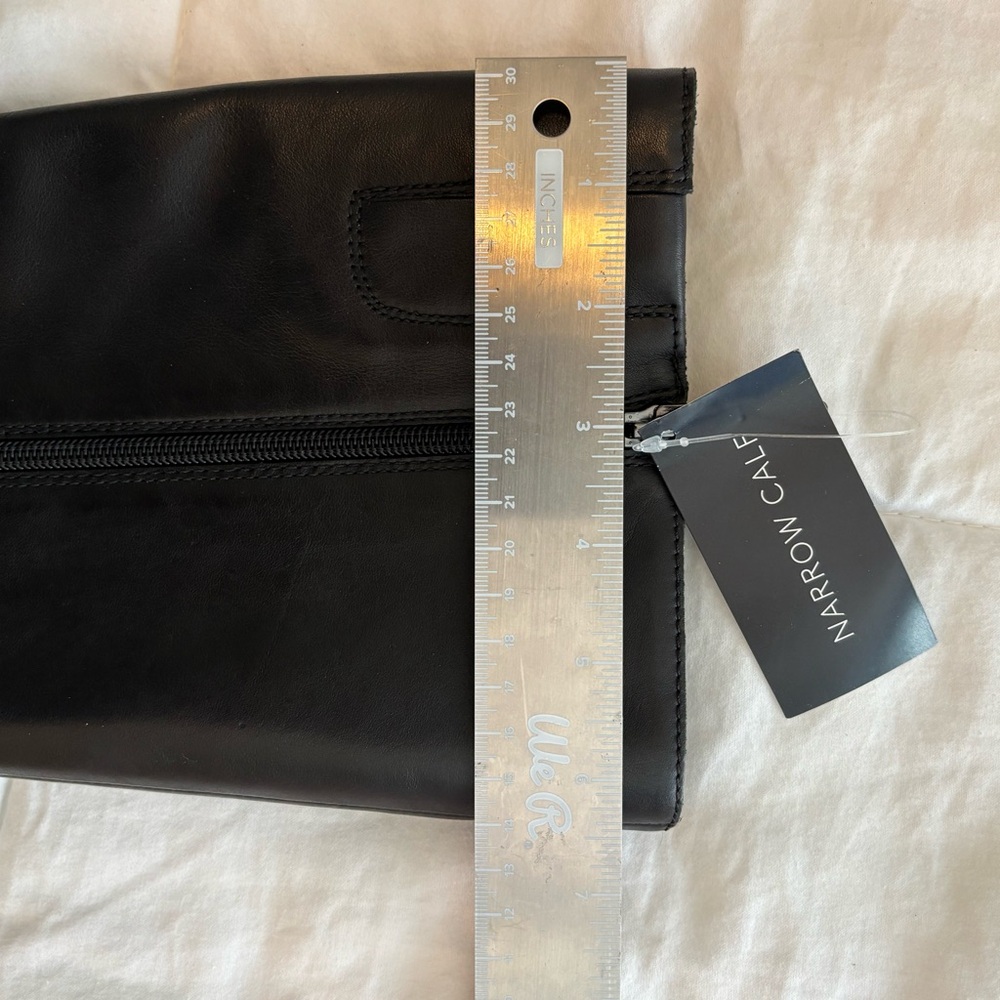 Naturalizer Black Heeled Genuine Leather Boots sz 8 Narrow Calf - Picture 13 of 13